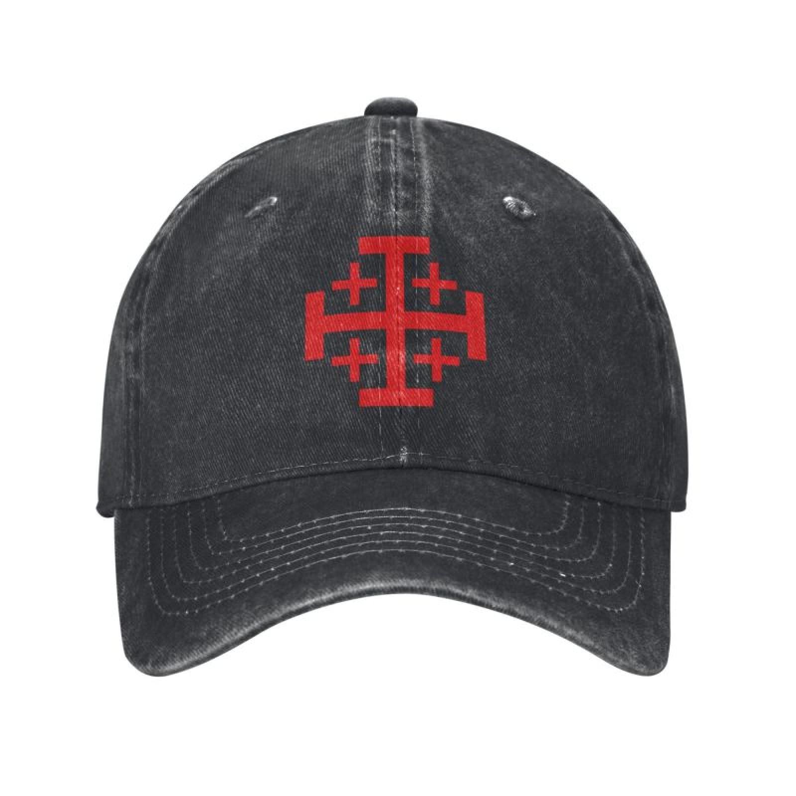OAUMJIIL Neutral Baseball Cap Jerusalem King Cross Baseball Cap Adjustable Unisex Cotton Knights Templar Crusades Dad Hat Snapback Caps Fashion