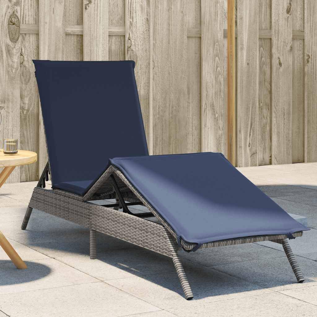 Poltrone da Giardino Relax con Cuscino Grigio