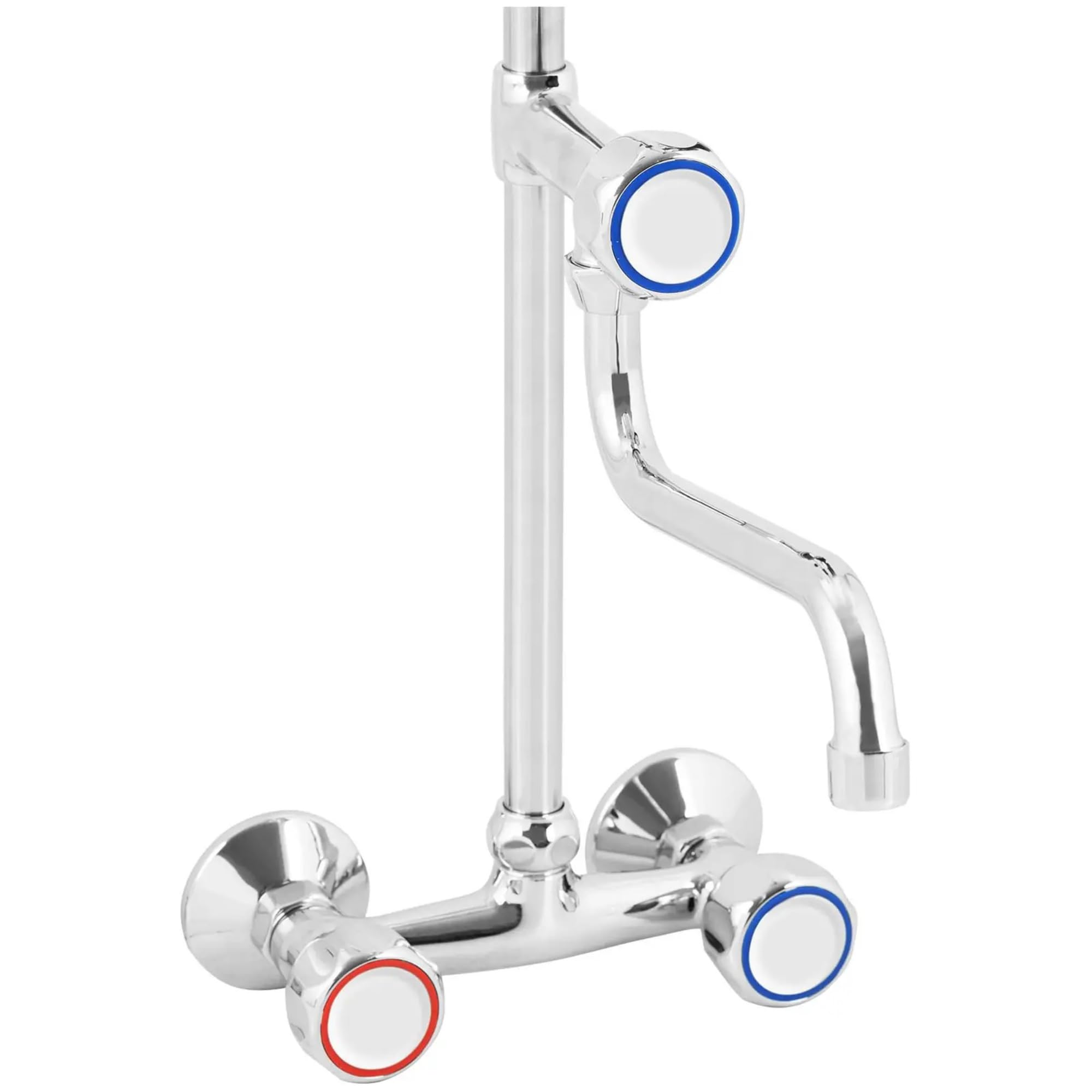 Ducha profesional con mezclador – cuello de cisne giratorio 360° – grifo giratorio – agua caliente y fría – ideal para cocinas profesionales y particulares