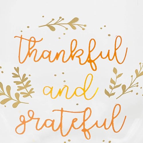 Miniatura 4 de C.R. Gibson QWG2O-24066 Thankful and Grateful - Copa de vino acrílica sin tallo para Acción de Gracias y amigos, 12 onzas líquidas