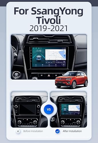 Miniatura 6 de Android 11 Car Radio Stereo for SsangYong Tivoli 2019-2021 9 Inch Touch Screen Built in Carplay Android Auto Steering Wheel Controls BT 5.0 FM AM