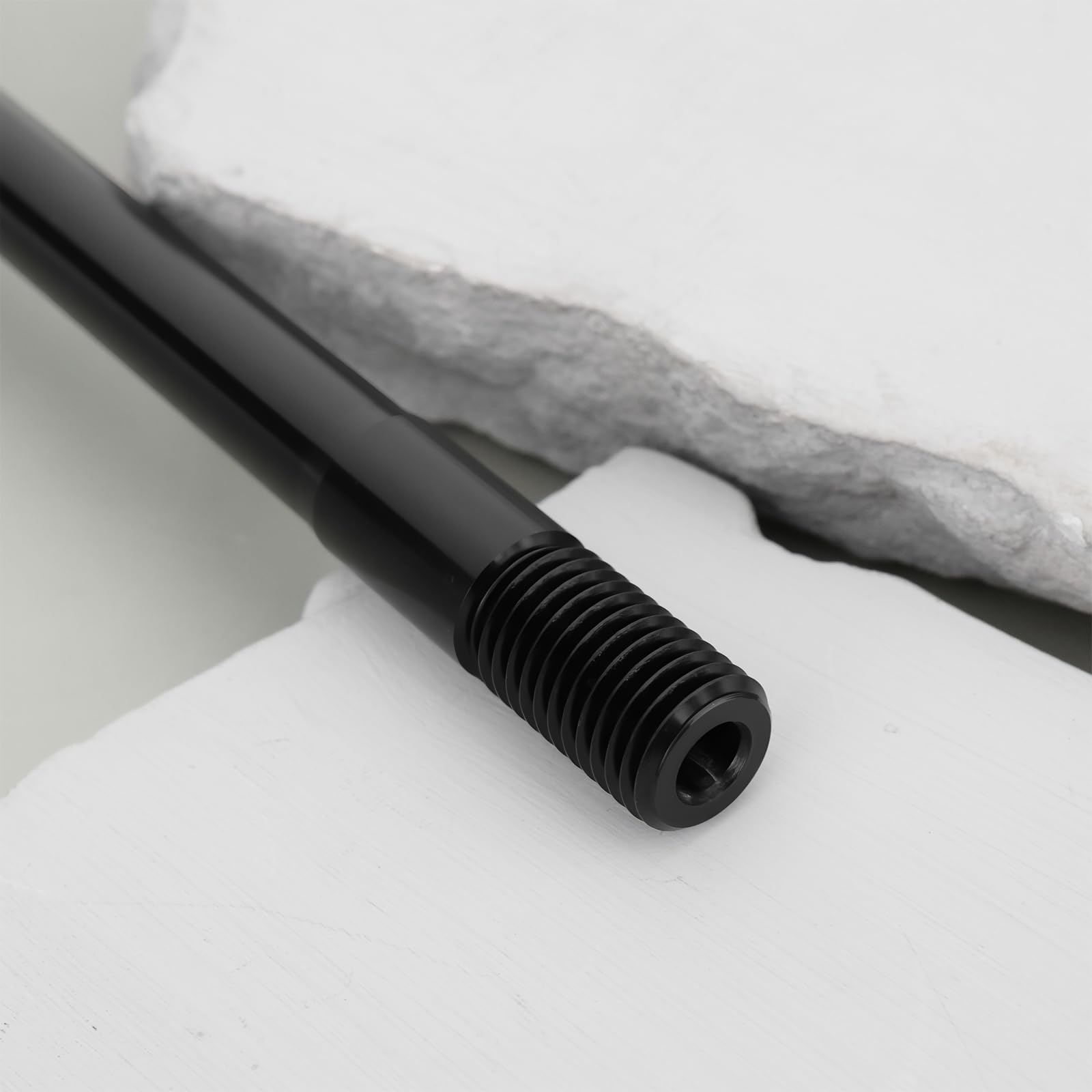 Oś tylna rowerowa M12x1.5 Długość 175mm Adapter aluminiowy do piasty rowerowej do rowerów górskich i szosowych, kolor czarny