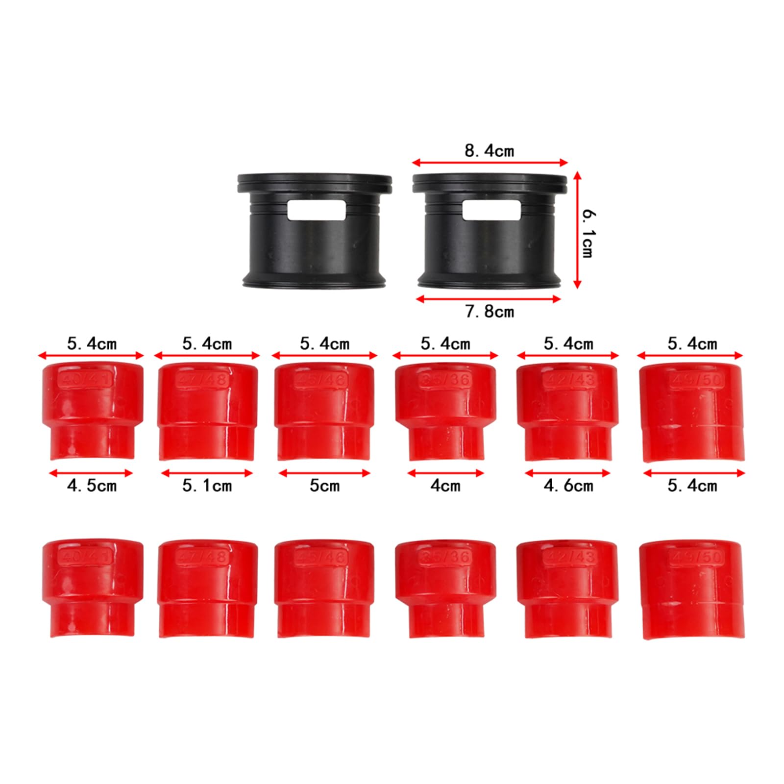 Zestaw Narzędzi do Sterownika Uszczelki Motocyklowej, 14pcs 35-50 Mm Widelec Instalator Instalatora Adaptera do Roweru Motocyklowego, Obudowa Magazynowa w Zestawie