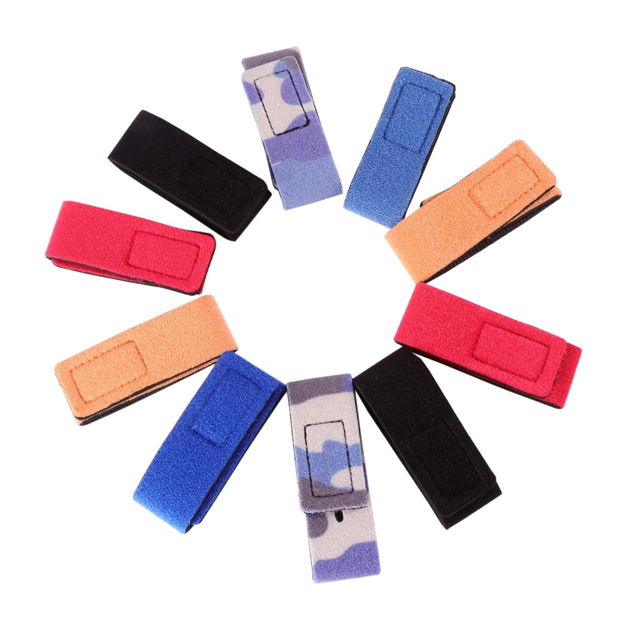 OSOLADY Fishing Belt Rod Holder 10pcs Elastic Fishing Rod Straps Strong Buckle for Easy Tie-up