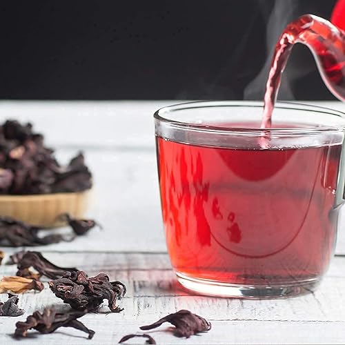 Vista 5 de Flores de hibisco enteras suaves para té, Flor de Jamaica de 4 oz Itzé.Life