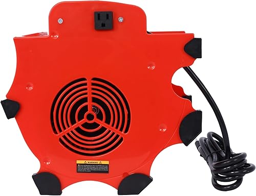 Miniatura 7 de Soplador de fuerza laboral Big Chill de 300 CFM, ventilador de secado de alfombras y suelos, motor de 3 velocidades con protección contra