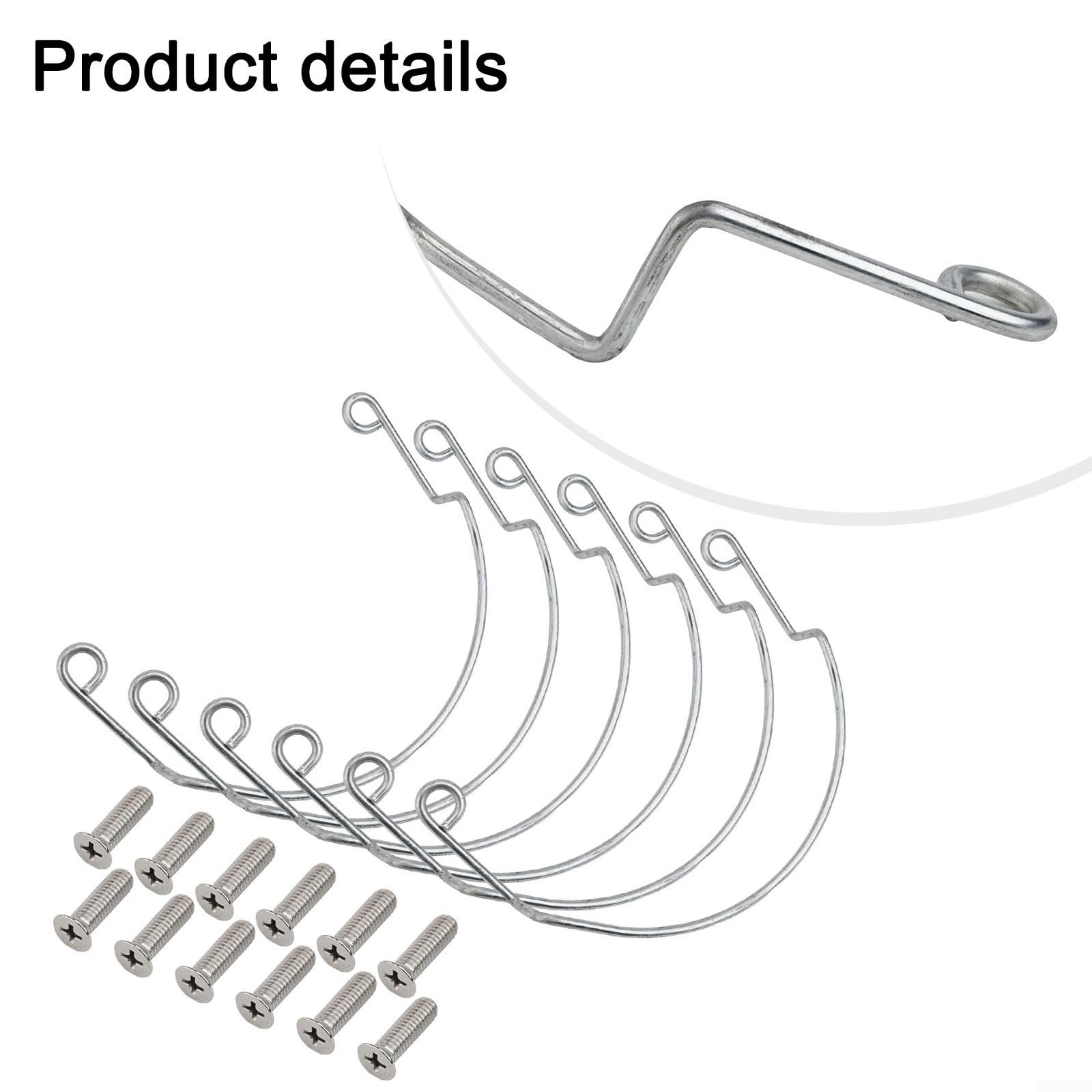 Lot de 6 fixations de poche de billard pour poches d'angle avec vis d'installation