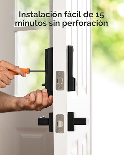 Miniatura 7 de eufy Security - Cerradura inteligente C220 con manija de puerta, cerradura de puerta de entrada sin llave con huella dactilar, Wi-Fi incorporado,