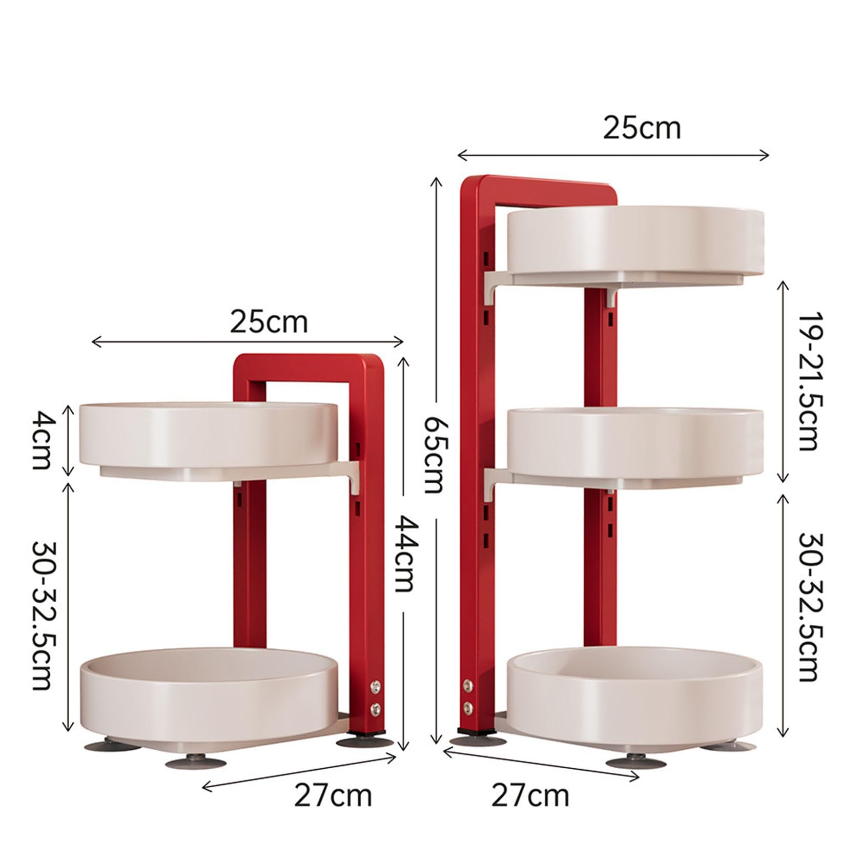 Étagère À Épices Rotative, Plateau Tournant Lazy Susan, Organisateur D'assaisonnements pour La Cuisine,2 layer