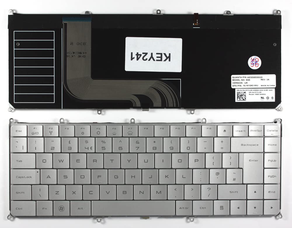Clavier ordinateur portable Dell AESS5E00020 rechange rétroéclairé
