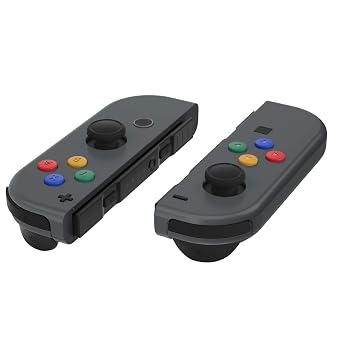 eXtremeRate Replacement Colorful ABXY Directions Buttons for JoyCon, DIY Keys Repair Kits with Tools for Nintendo Switch & Switch OLED - Controller Shell NOT Included
