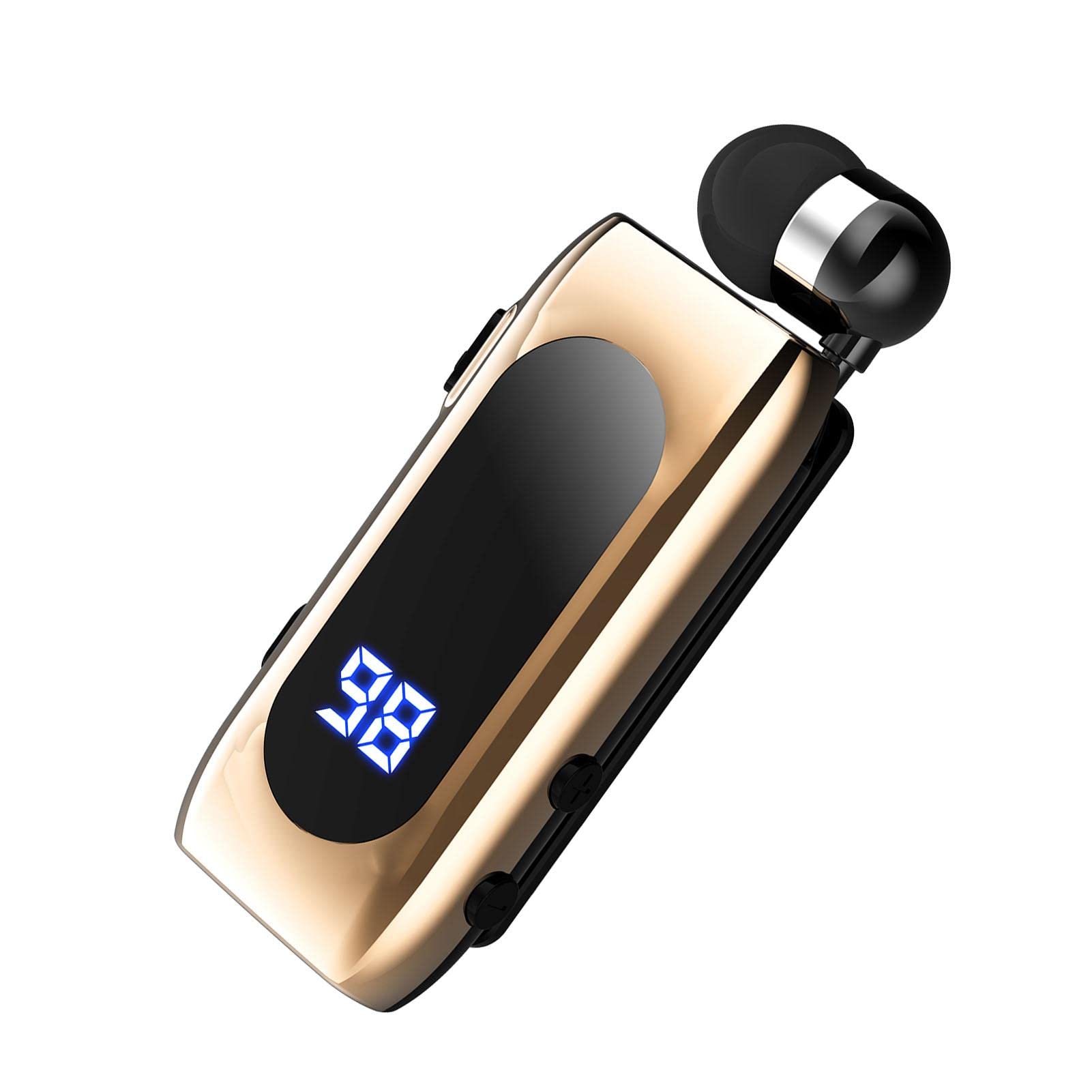 Generico Auricolare Wireless Retratte - Auricolare Vivavoce A Orecchio Singolo Wireless | Auricolari Sportivi Da Lavoro Con Clip, Auricolare Retratte Per Donna, Uomo, Ufficio, Sport