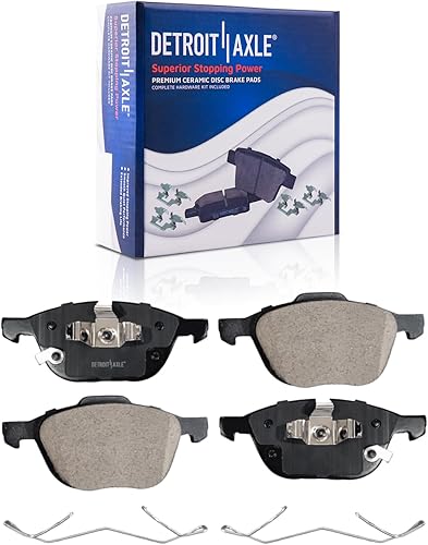 Miniatura 30 de Detroit Axle - Kit de Freno para Ford Focus 2000-2004, Pastillas de Freno Delanteras Cerámicas Traseras Semimetálicas 2001 2002 2003 Reemplazo