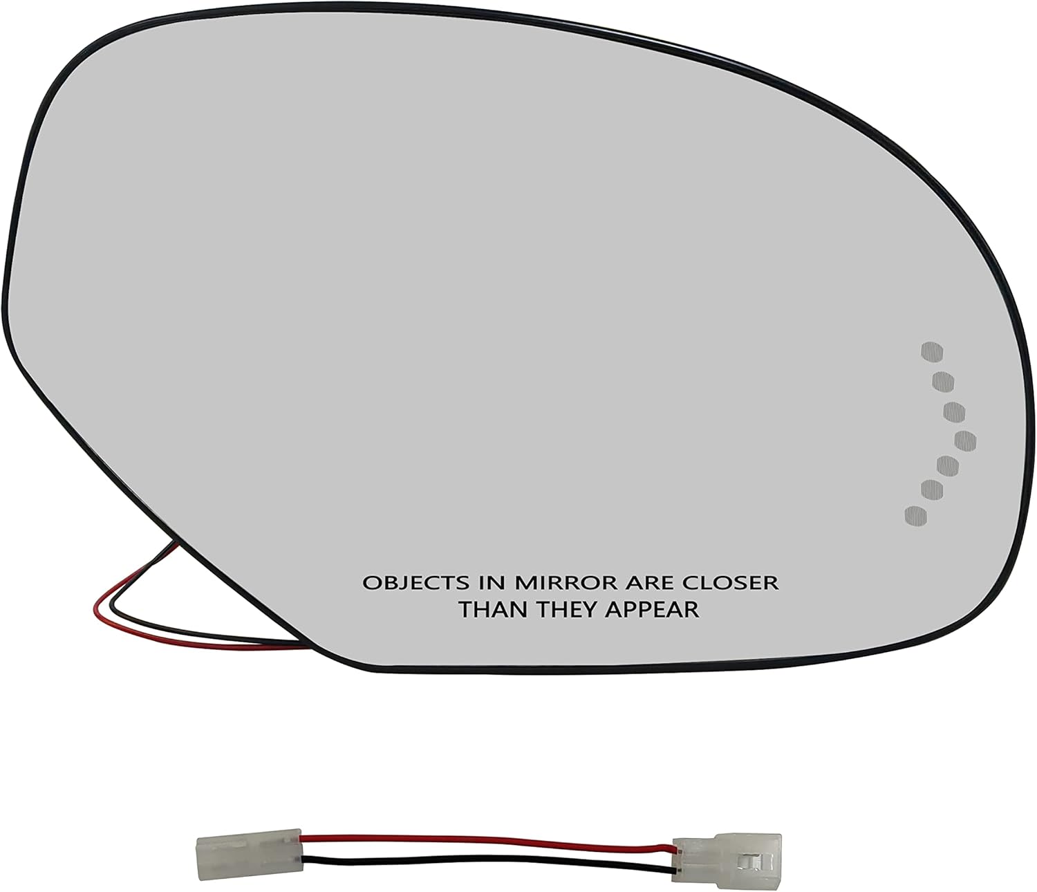 Passenger Right Side Heated Mirror Glass with LED Signal Compatible with 2007-2013 Chevrolet Silverado Avalanche Suburban GMC Sierra Yukon Cadillac Escalade Replace for 15886196