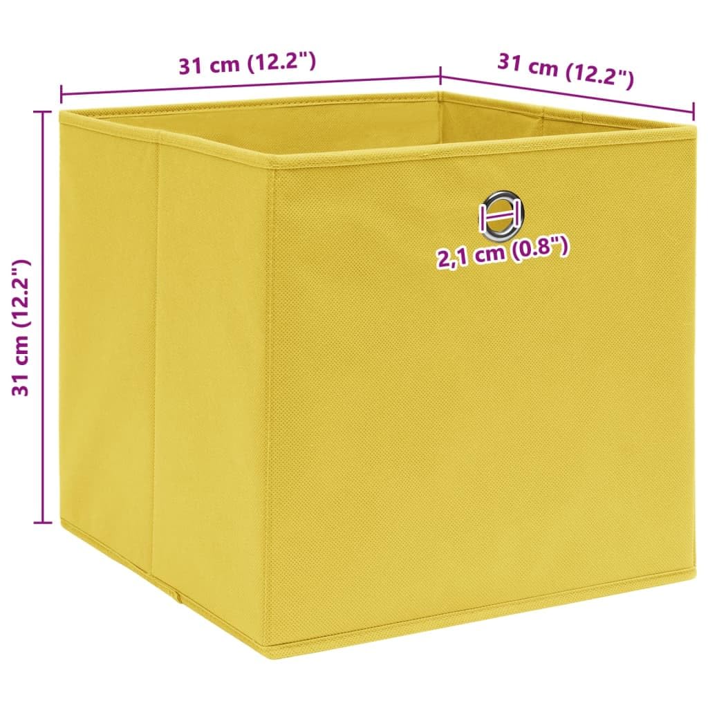 10 scatole portaoggetti, 32 x 32 x 32 cm, in tessuto non tessuto, pieghevoli, organizer per scaffali, armadi, cassetti, salvaspazio, impilabili, per camera da letto, cucina, ufficio