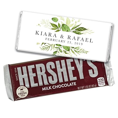 Recuerdos de boda para invitados, barras de chocolate personalizadas de 24 quilates (24 unidades)