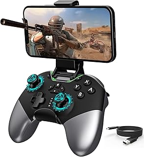 Happydo ワイヤレスコントローラー 対応 Switch lite/Switch OLED全対応 iphone ipad IOS/tvOS / Android / PC / Steam用、スマホ コントローラー、 操作を完全再現できる 背面...