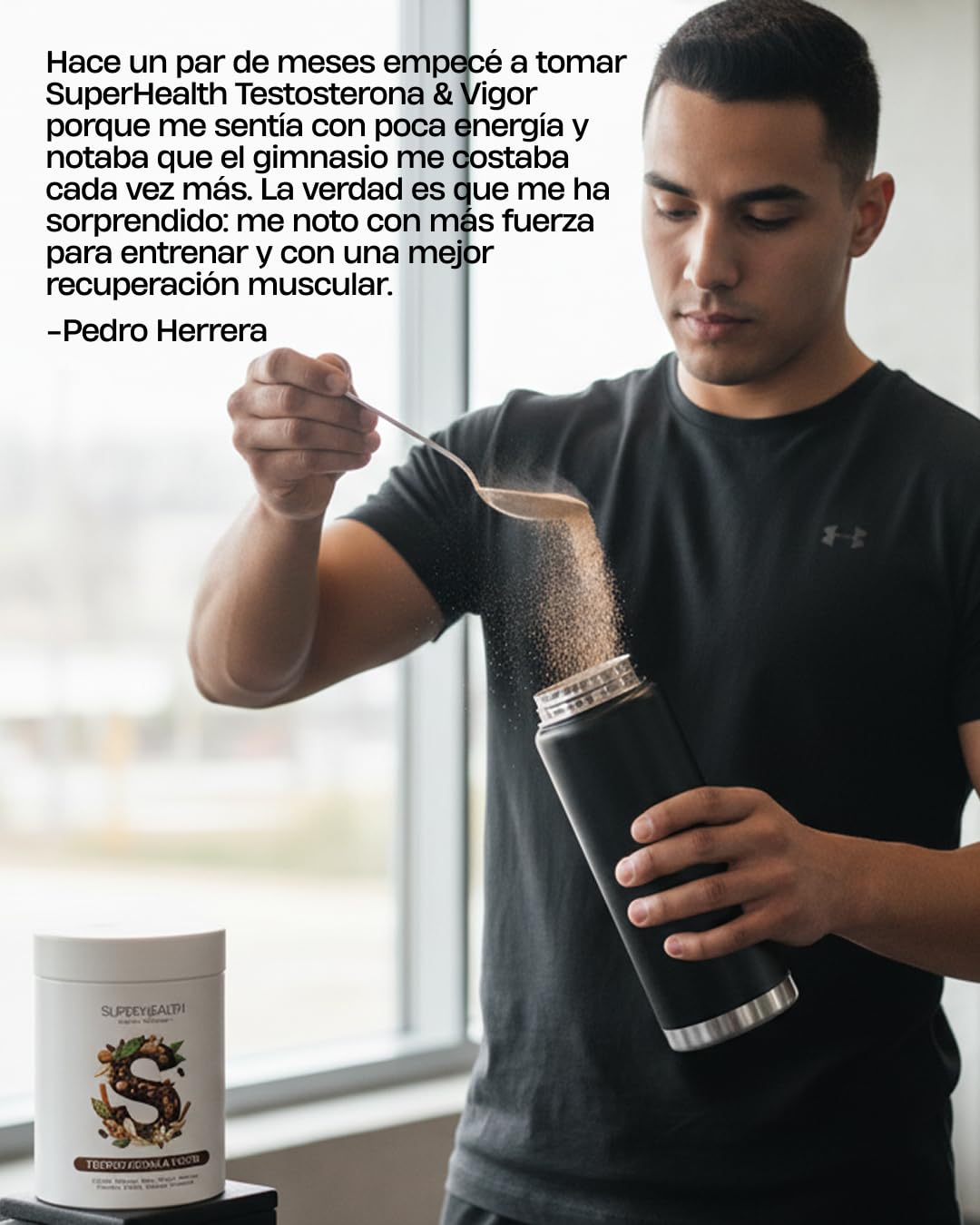 Testosterona Hombre (Para 30 Días) Suplemento Natural con Tribulus, Maca y Ginseng – Aumento Testosterona, Energía y Fuerza – Mejora Rendimiento, Vitalidad y Ánimo – Vegano, Sin Gluten