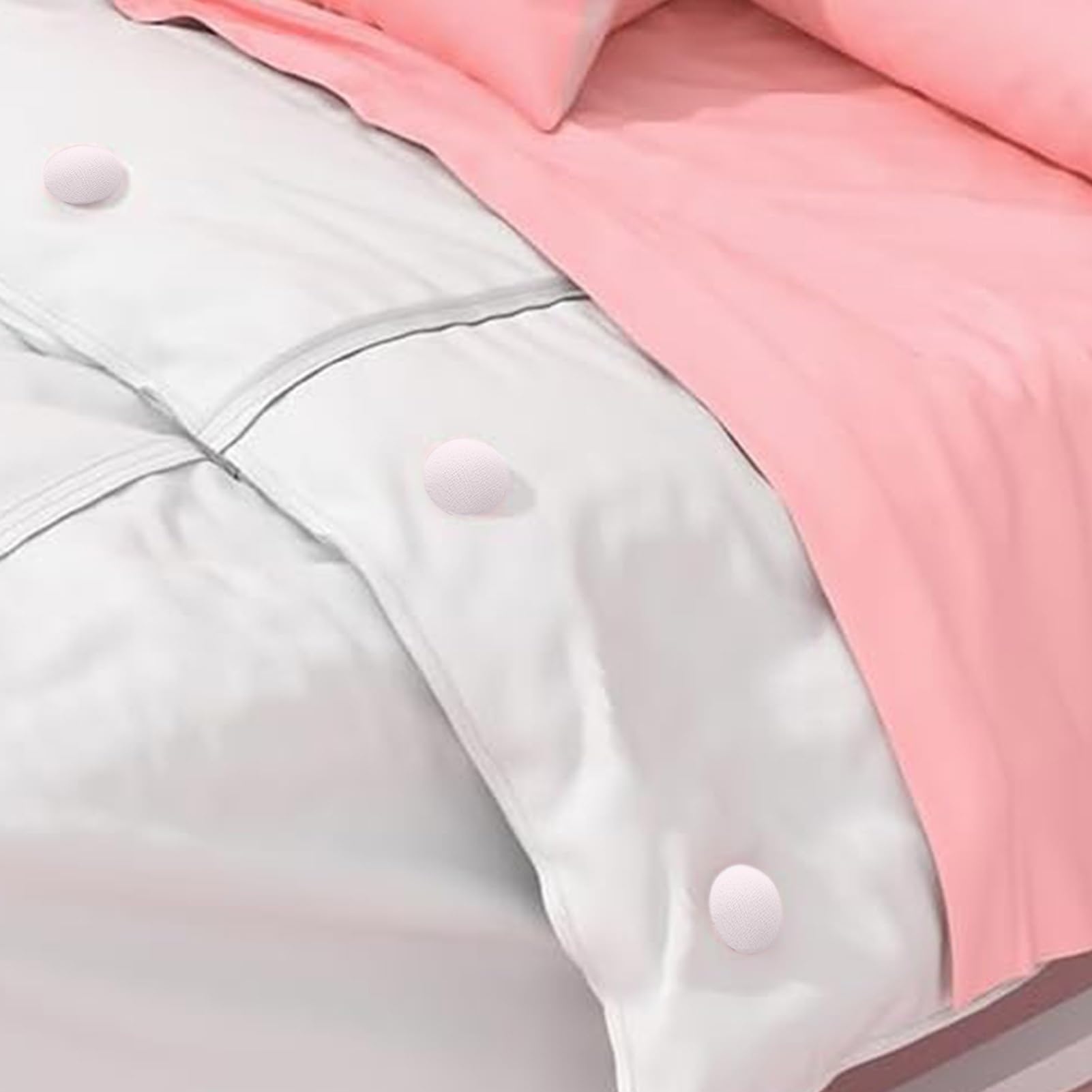 Attaches de Housse de Couette - Clips de Fixation en Forme de Champignon, Ensemble de de sécurité en Plastique | Le système de libération en Un empêche Le Tissu de s'enrouler et