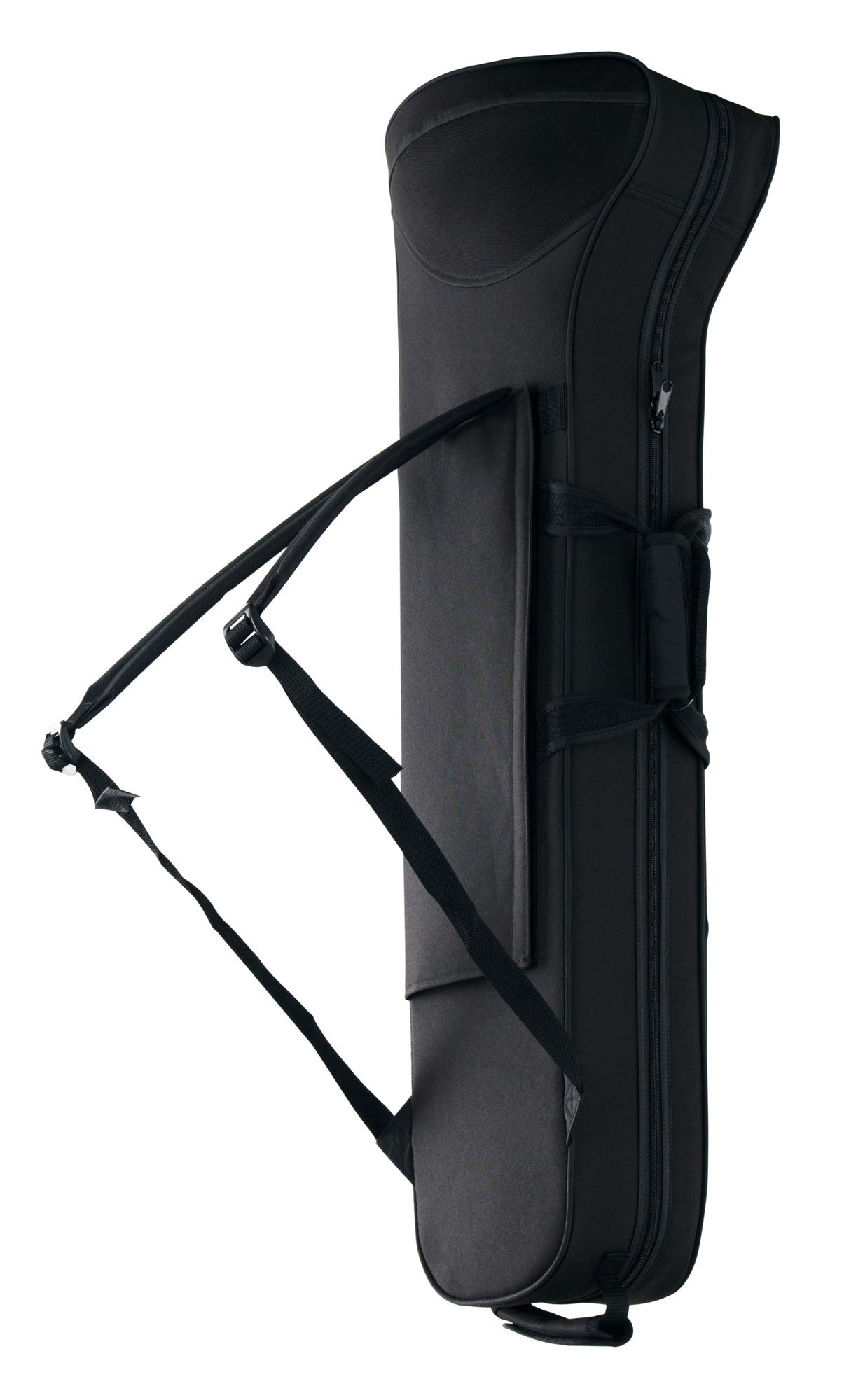 Classic Cantabile Borsa per trombone imbottita - Zaino - Pratica impermeabile e resistente anti strappo imbottito custodia morbida leggera per tutti comuni tromboni - Tasca esterna per accessori Nero
