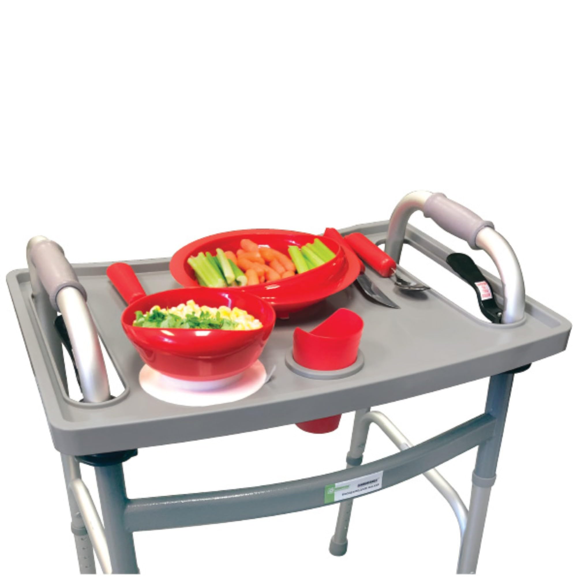 Essential Medical Supply Molded Walker Tray with Cup Holder - Perfect for Mobility and Transport, Fits Most Walkers and Provides Convenient Tray for Almost Any Folding Walker