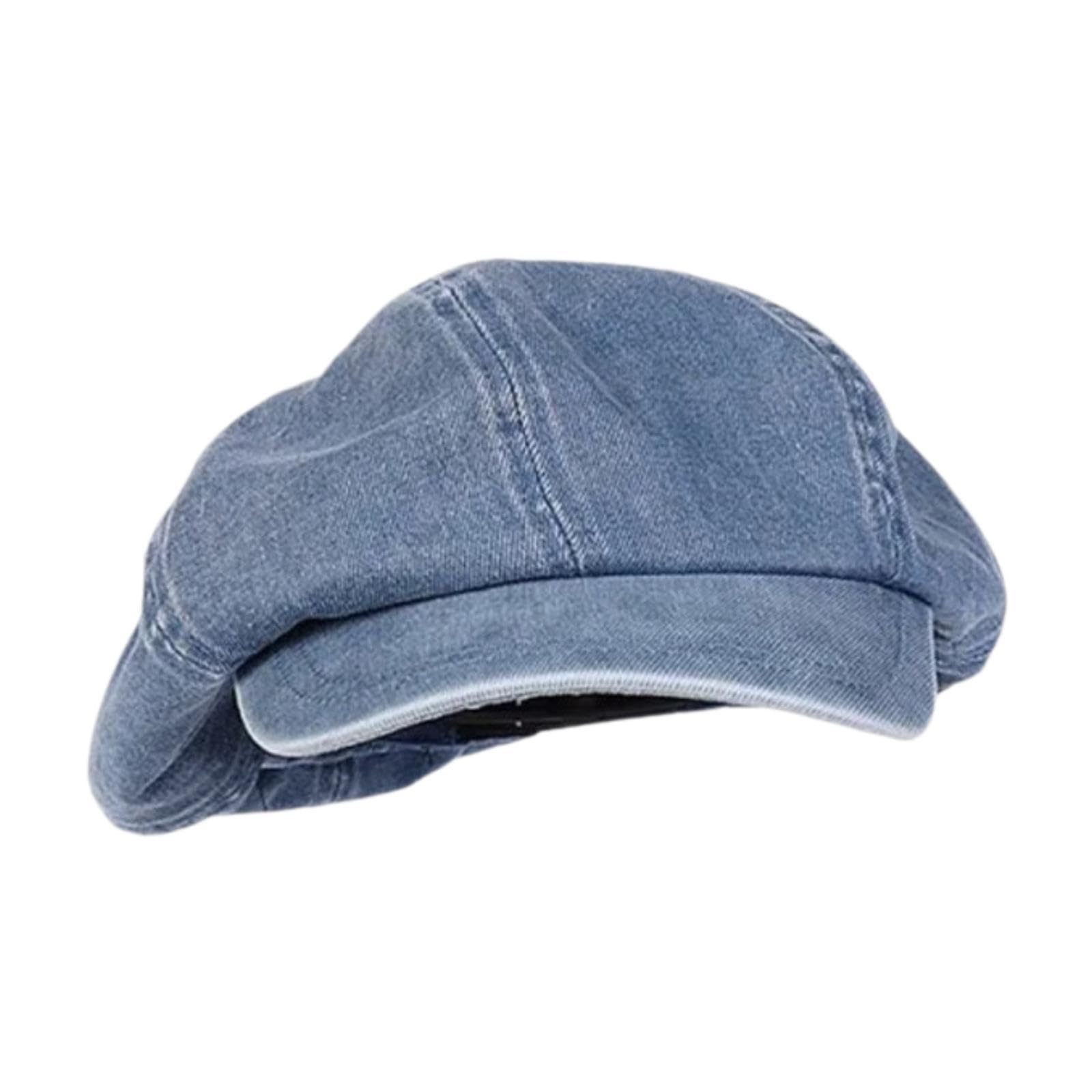 HEAVENGLOW Women Denim Beret Hat 8 Panels Visor Newsboy Cap for Traveling Trip Shopping Light Blue|1 Womens Beret Hat|Hats|Clothing, Shoes & Accessories-image-27