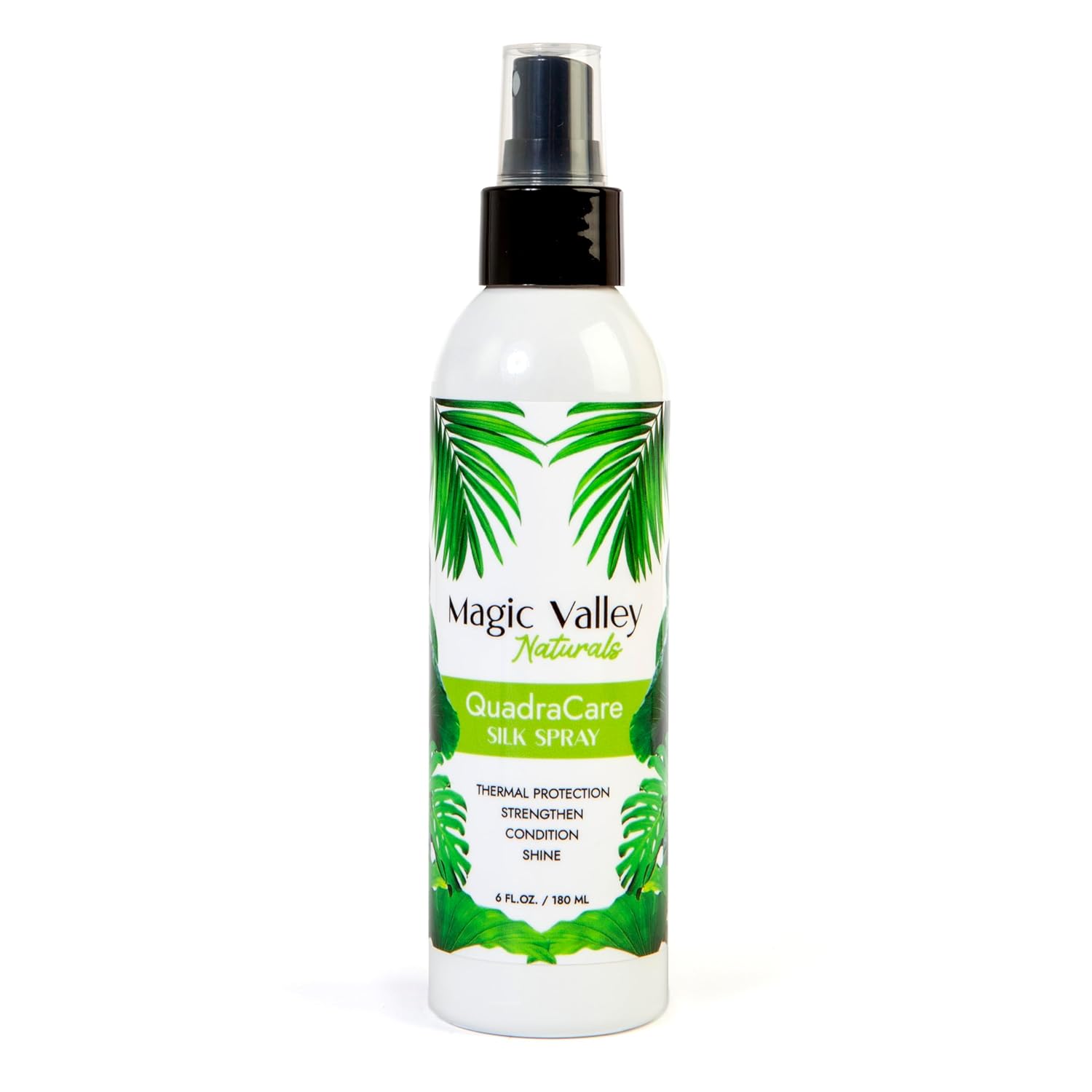 Magic Valley Naturals Silk Spray Leave In Conditioner - 4x Action Silky Hair Products - Strengthen, Condition, Gives Shine and Thermal Protectant Spray for Hair, Plant Based Formula - 6 fl Oz
