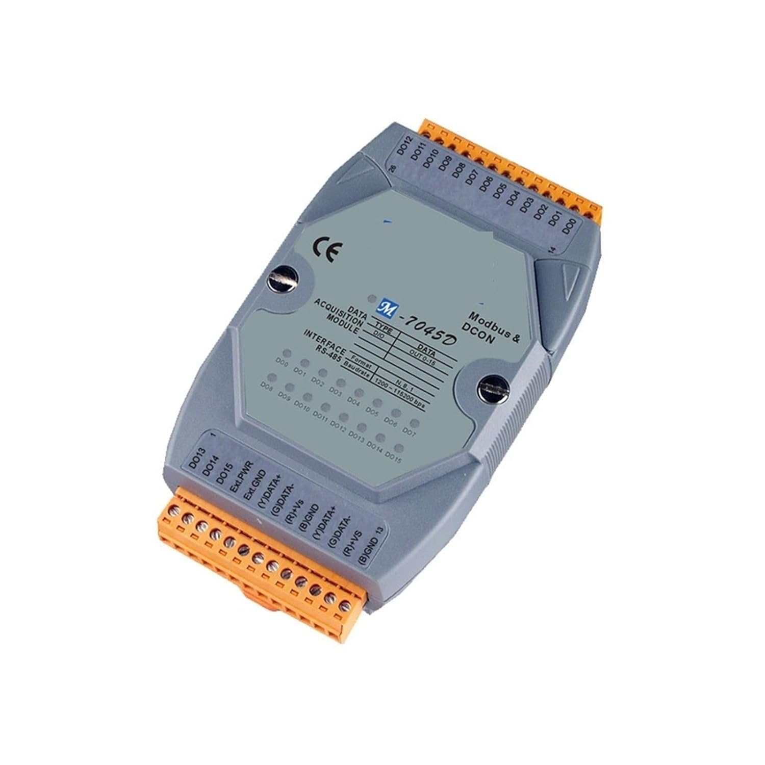 1 Piece I-7045D / M-7045-NPN Communication 16-Way Isolated OS Door Digital Output Module with Display Acquisition Module(M-7045D)