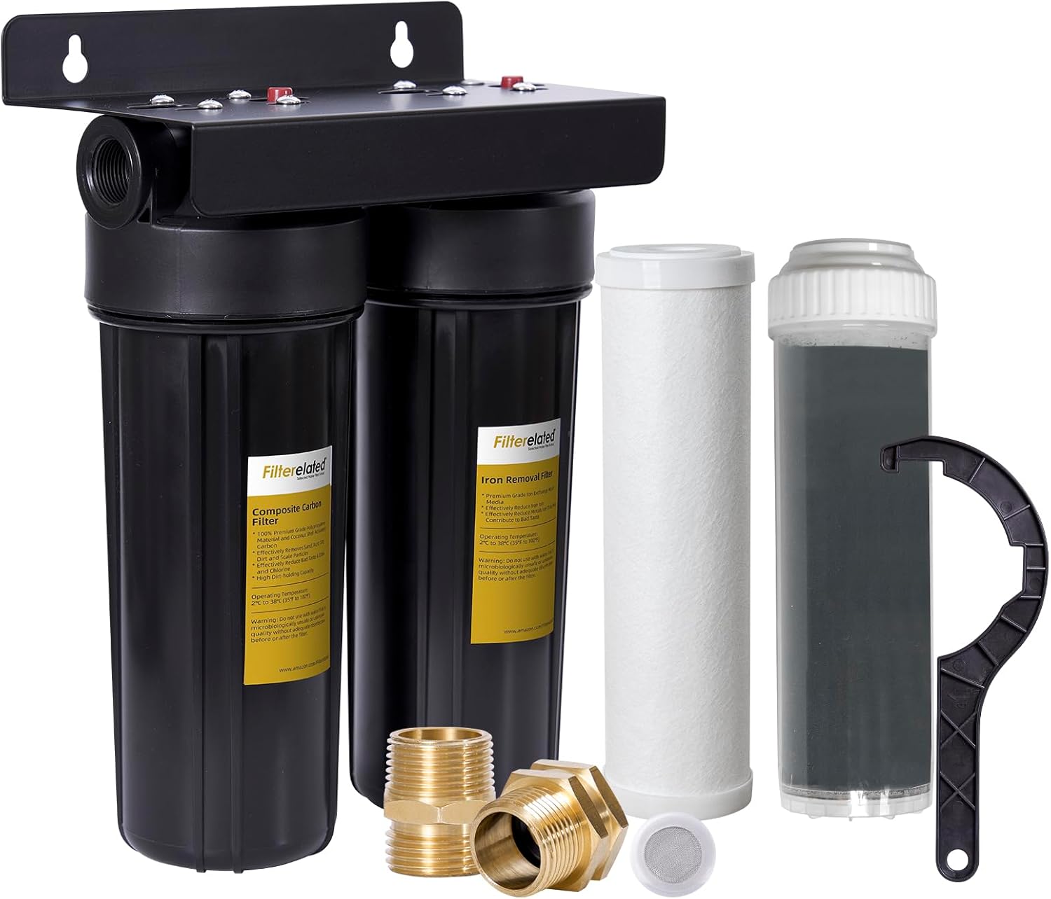 10-Inch 2-Stage Well Water Iron Filter System