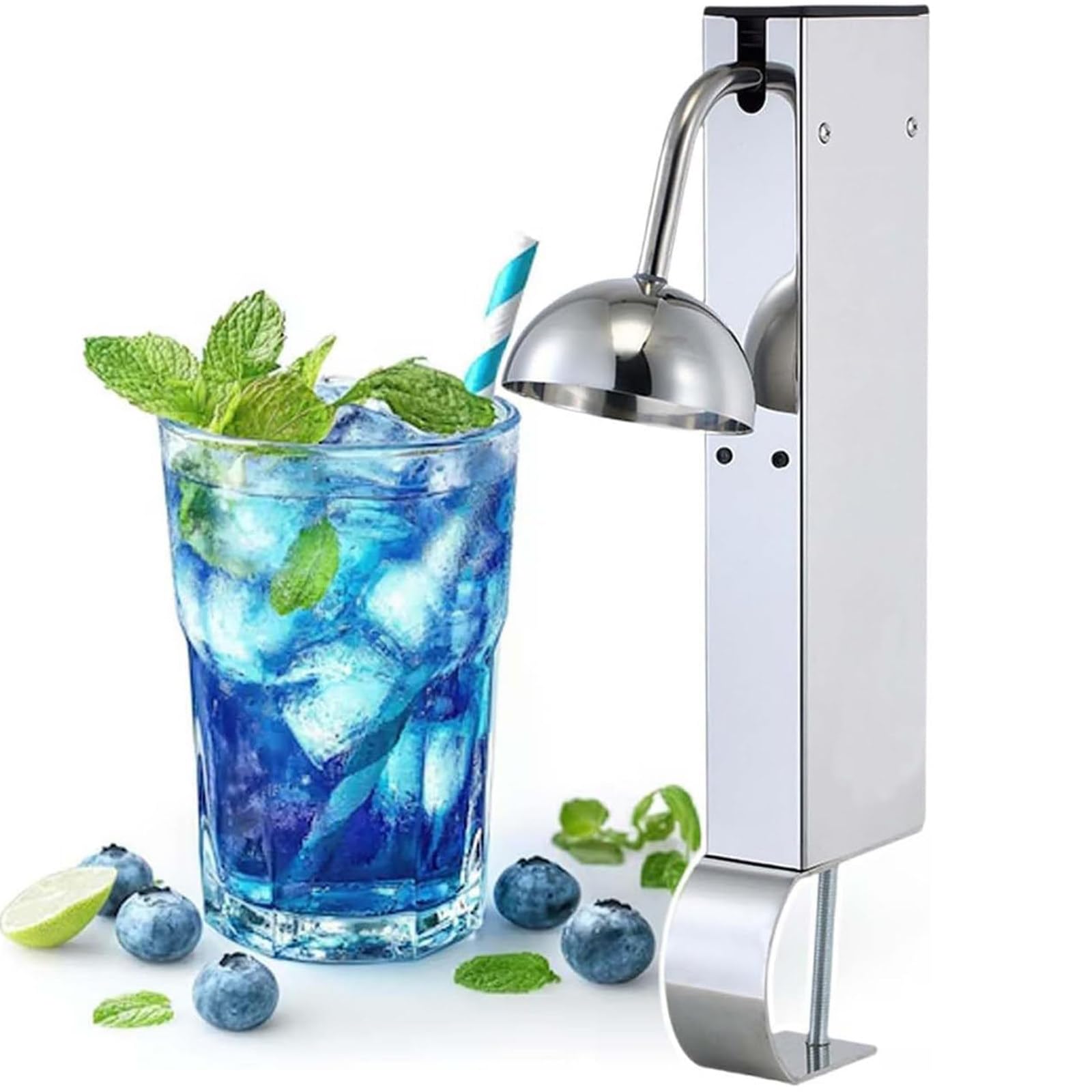 Enfriador de vidrio comercial para bares, enfriamiento rápido de 1 taza en 6 segundos, enfriador de vasos de cerveza y vino de acero inoxidable