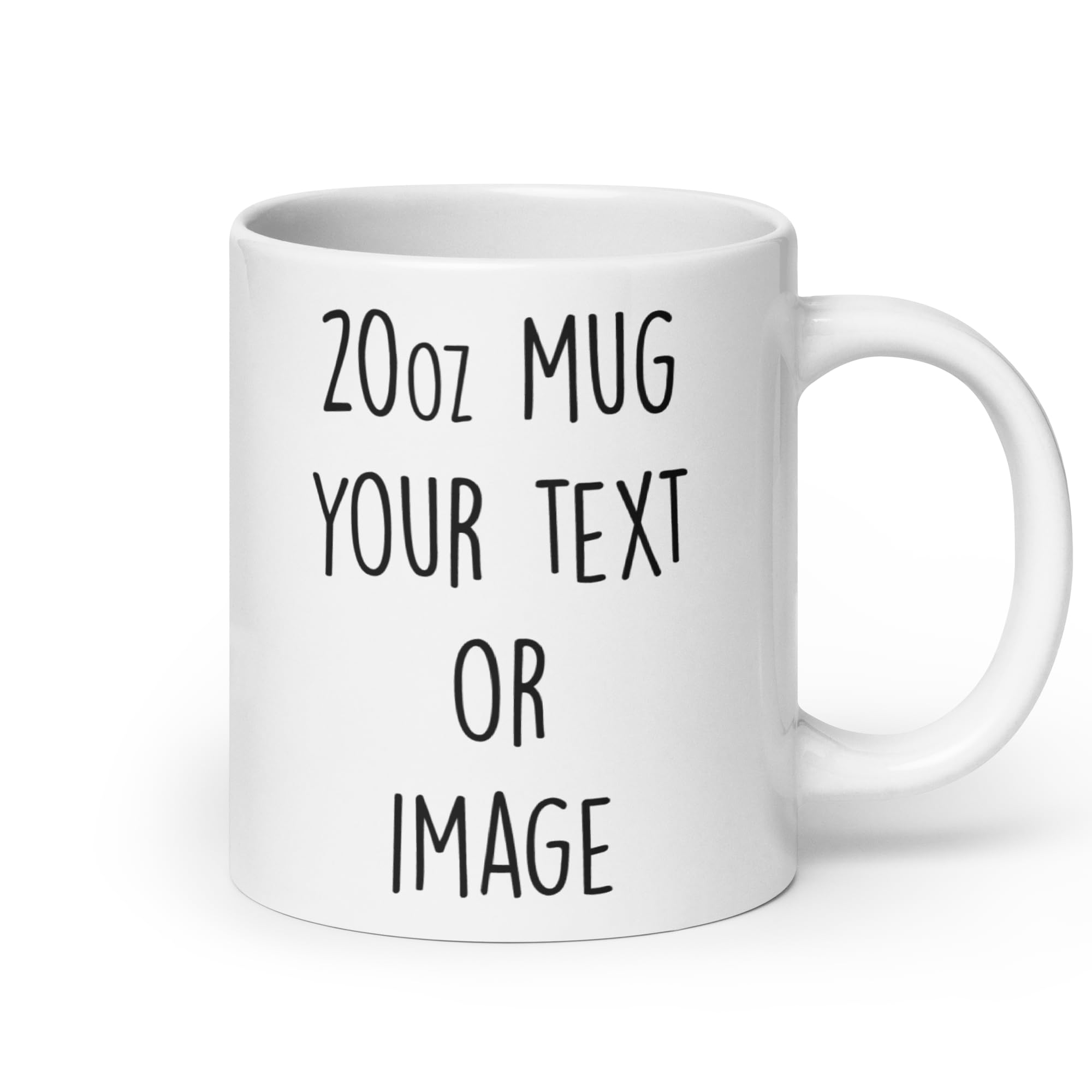 Amazon.com: Generic 20oz Jumbo coffee mug - Personalized extra large cup  with picture - XL oversized twenty ounce ceramic mug - Custom Photo printed  or customized text, White : Home & Kitchen