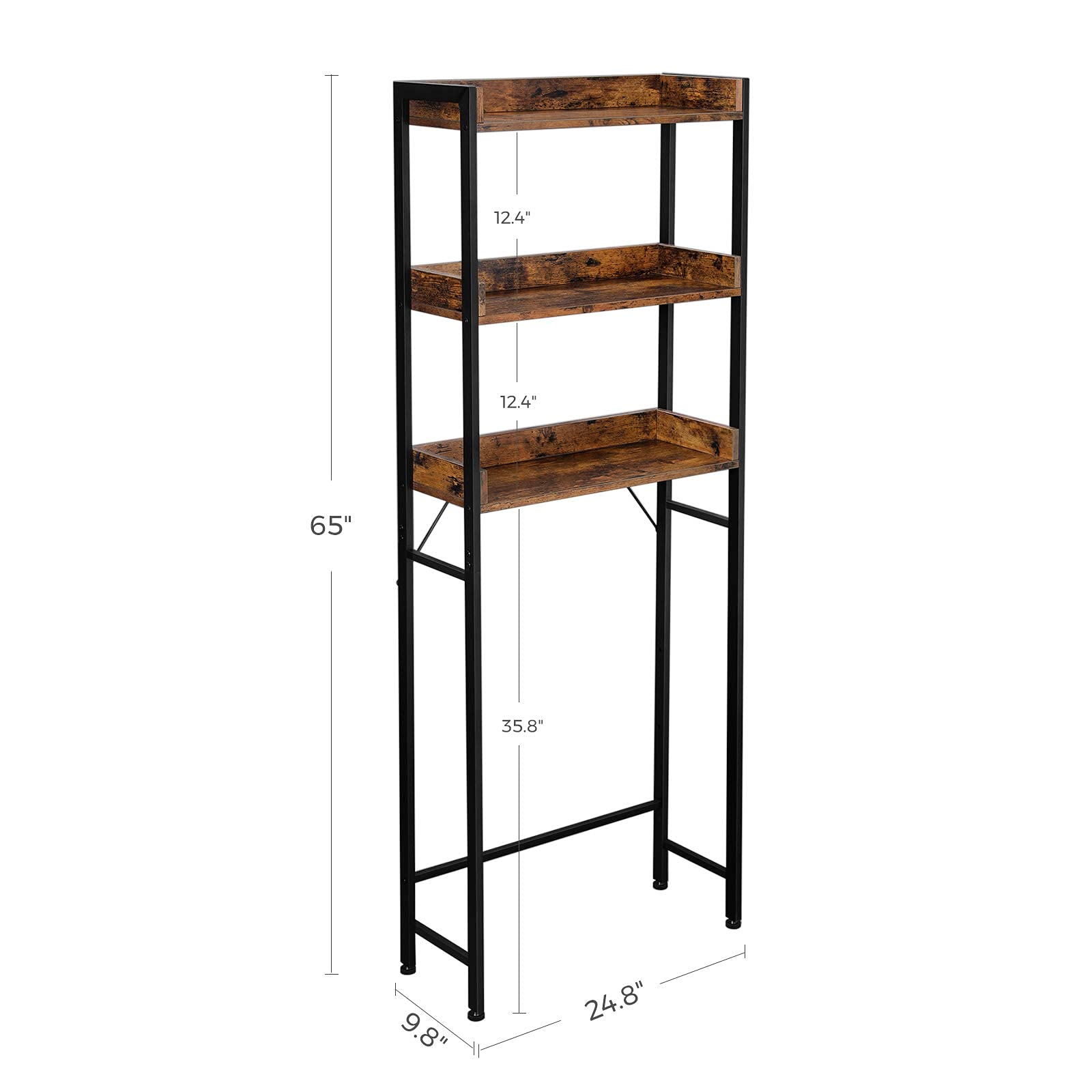 Buy VASAGLE Over The Toilet Storage, 3Tier Bathroom Storage Shelf