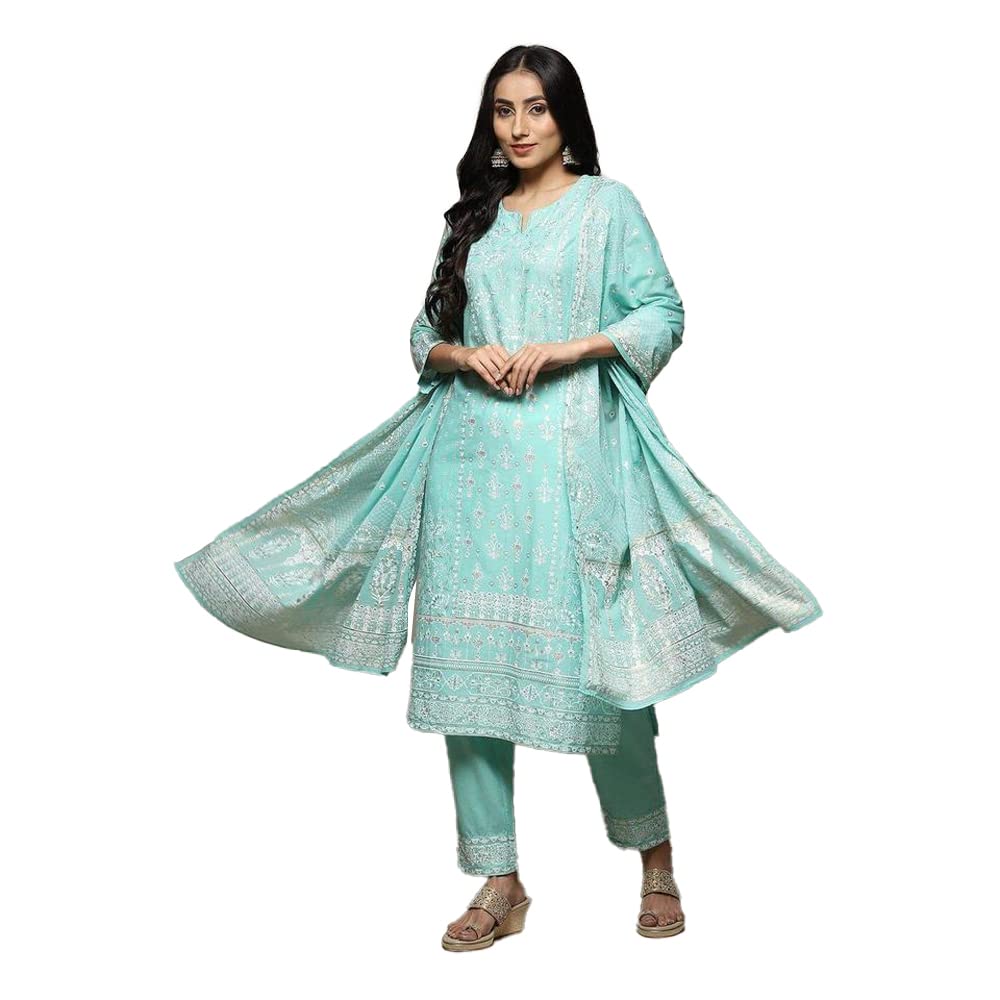 Women Cotton Straight Kurta Pants Suit Set-image-21