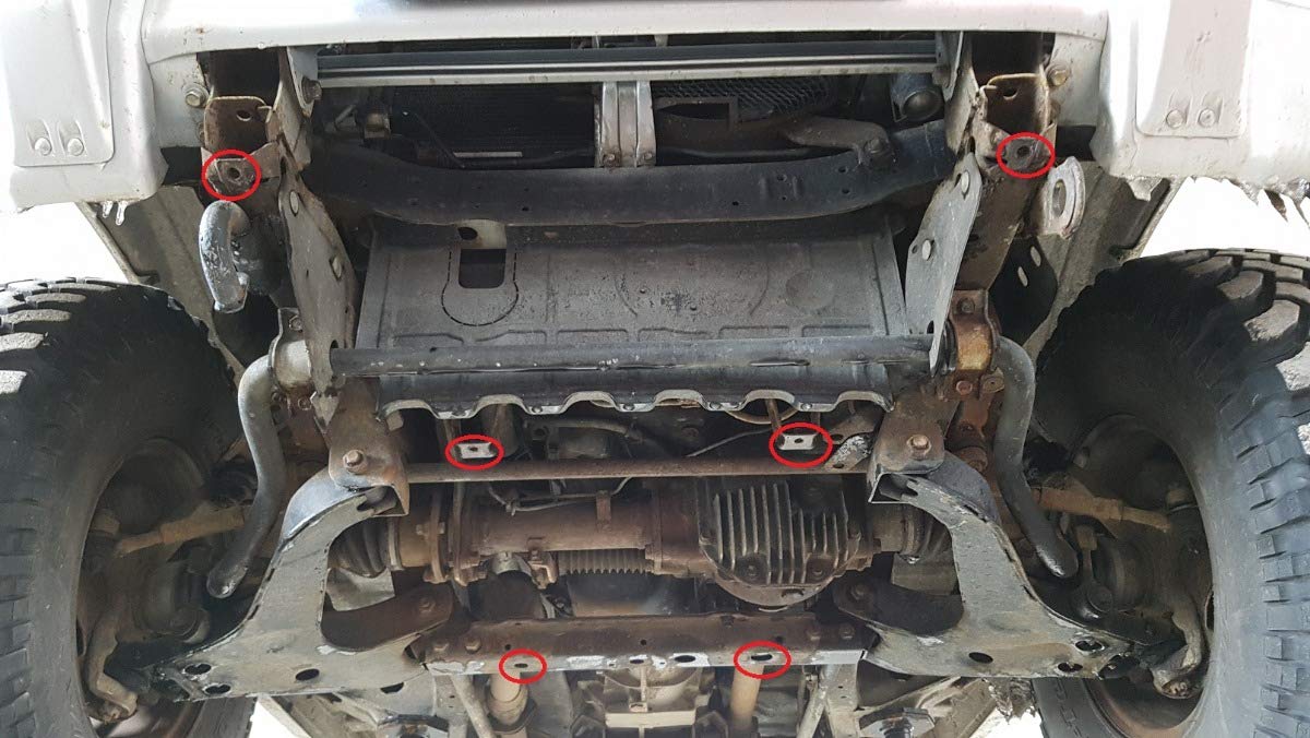 compatibile con Piastra paramotore di acciaio Mitsubishi Pajero 3 (V60, V70) (1999-2007)