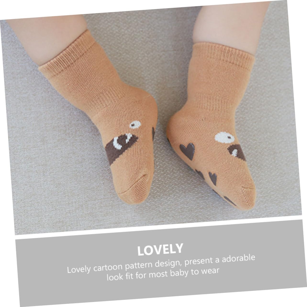 Kisangel 5pairs Non- Socks for Toddlers and Skid Floor Socks for Cute Design Multiple Colors for Indoor Use Shower