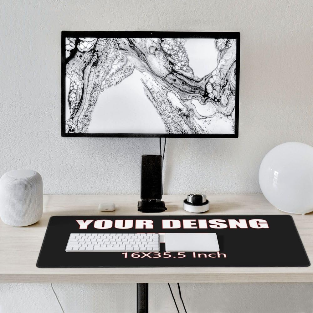 Personalized Mouse Pad Make Your Own Customized Large Gaming Mousepad Personalized Desk Gaming Mat for Valentine Christmas, Mousepad Gift for Wife Husband Boy Girl Friend Family Colleague