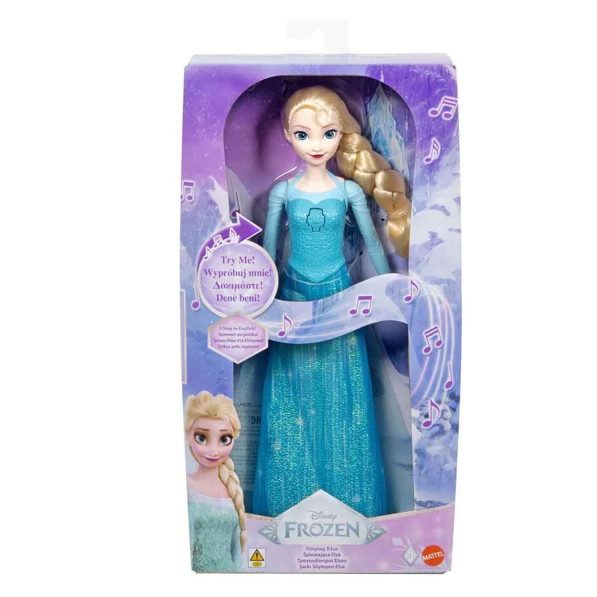 Mattel Disney Die Eiskönigin Singende Elsa Puppe mit dem Lied 'Let It Go' in 4 Sprachen singt Disney Frozen Singende Elsa Puppe JDX52