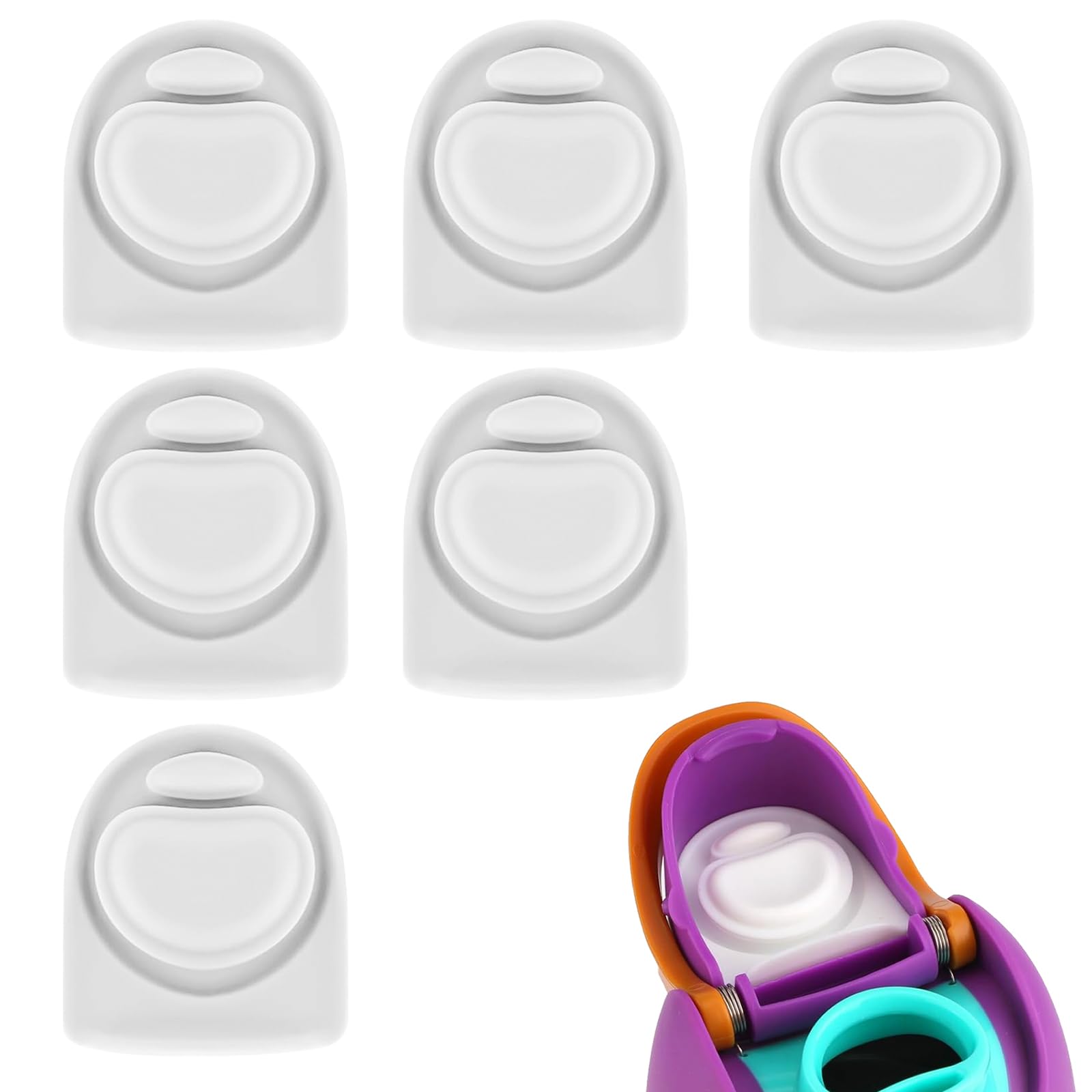 ZUGHXMS 6pcs Replacement Rubber Stopper Seal Compatible with Owala FreeSip 24oz 32oz,Water Bottle Lid Insert Cap Silicone Seal Parts for Owala 16/19/24/32/40oz Spout Gasket Mouth piece Accessories HU2