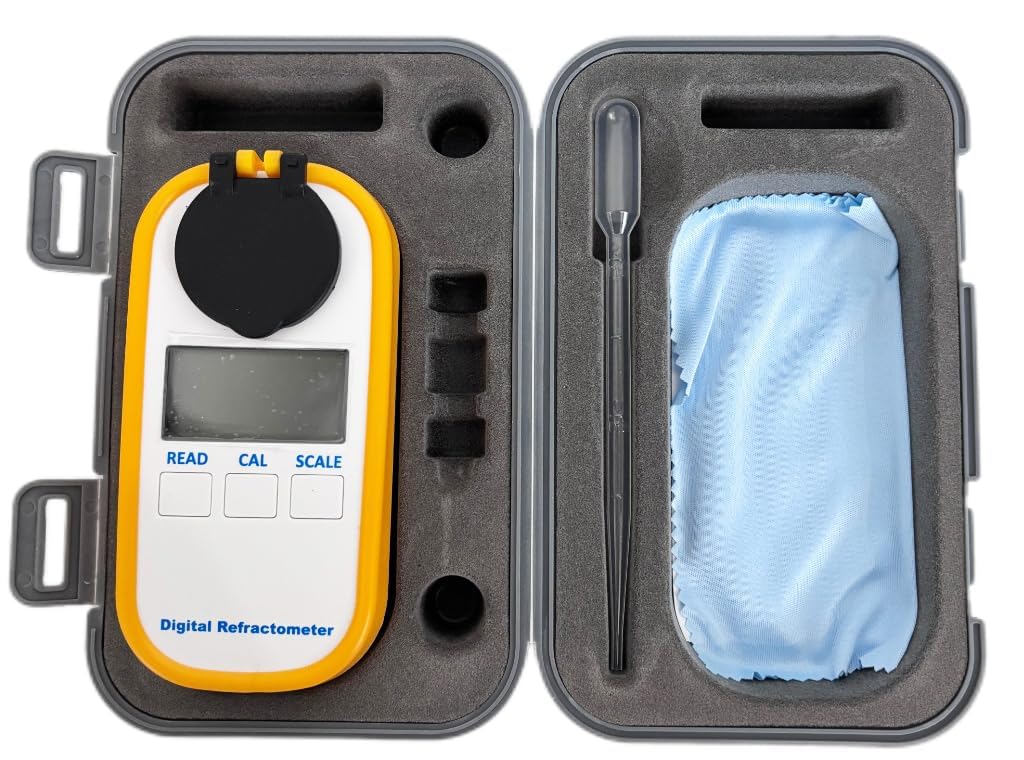 Digital Coolant Refractometer 5 in 1 Refractometer DEF Tester for Ethylene & Propylene Glycol Freeze Point Urea Concentration Urea Refractive Index Test