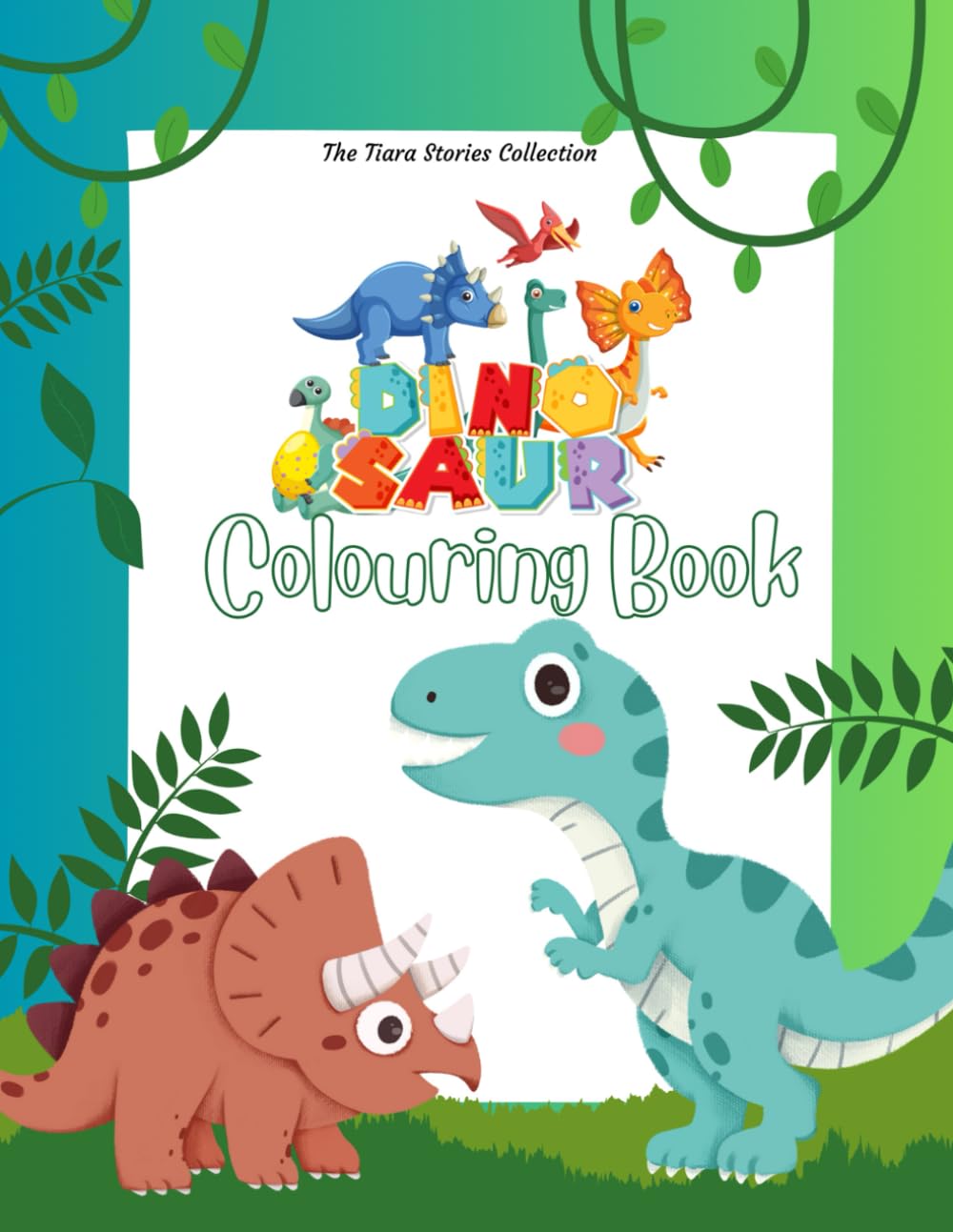 Dinosaurs Colouring Book with names.
