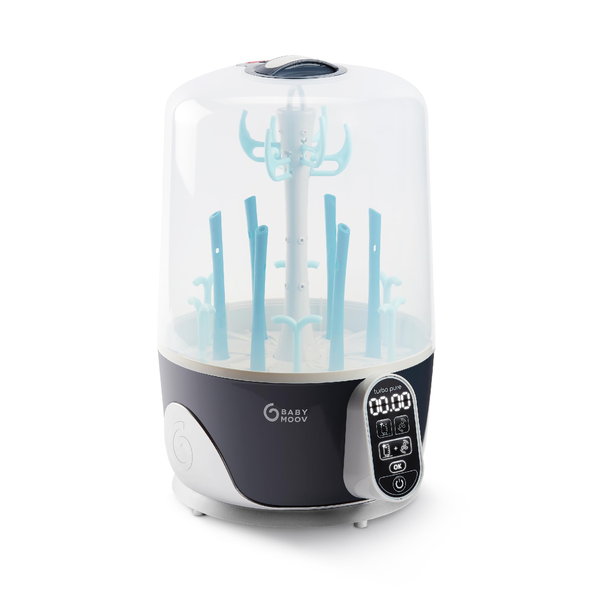 Babymoov Turbo Pure Dampf-Sterilisator und Babyflaschentrockner mit HEPA-Filter