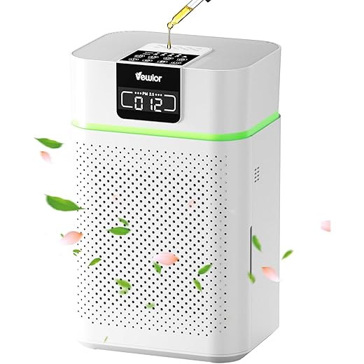 Air Purifier, Air Cleaner For Large Room Bedroom Up To 1100 sq. ft, H13 True HEPA Air Filter For Pets Smoke Pollen Odor, Home Air Purifiers With Air Quality Monitoring, Auto, Light, Child Lock, Timer
