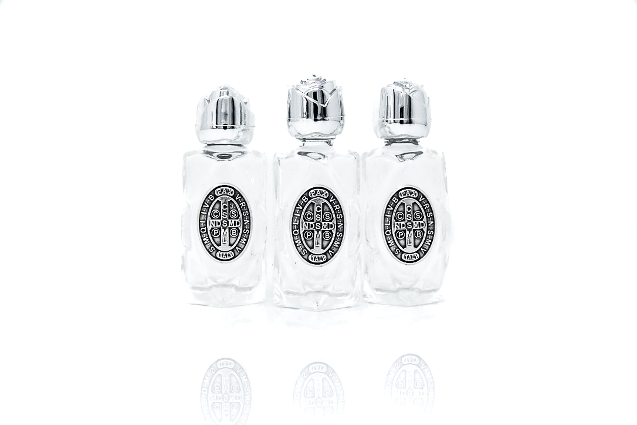 Catholic Gift Shop Saint Benedict Lourdes Holy Water Glass Bottles