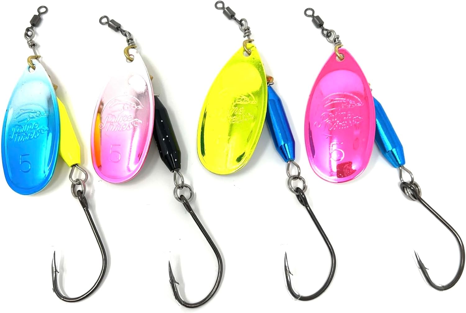 Prime Lures Weighted Fishing Spinners Real Silver