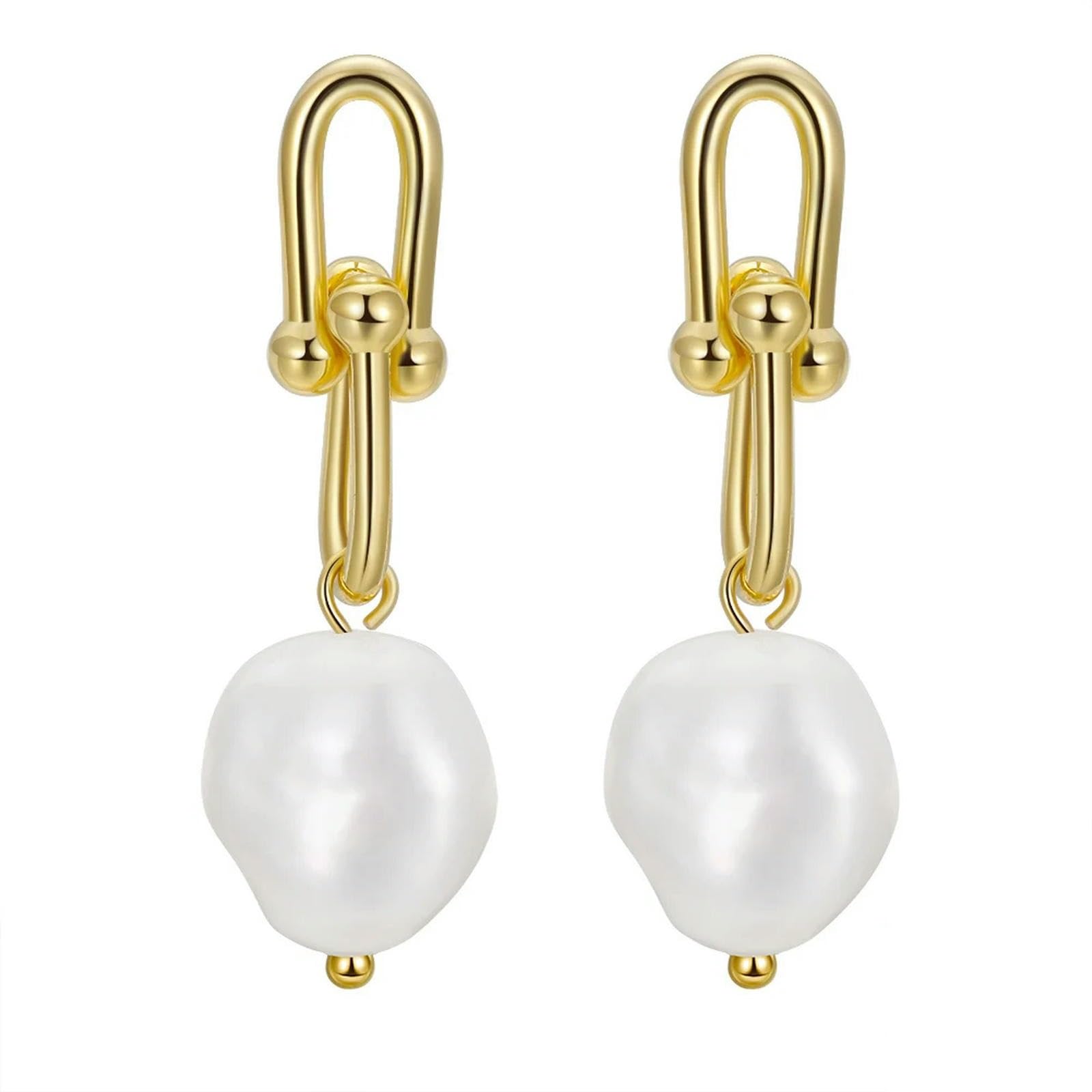Pendientes Colgantes Vintage De Plata De Ley 925 Con Perla Barroca Natural Seleccionada A Mano Para Mujer.