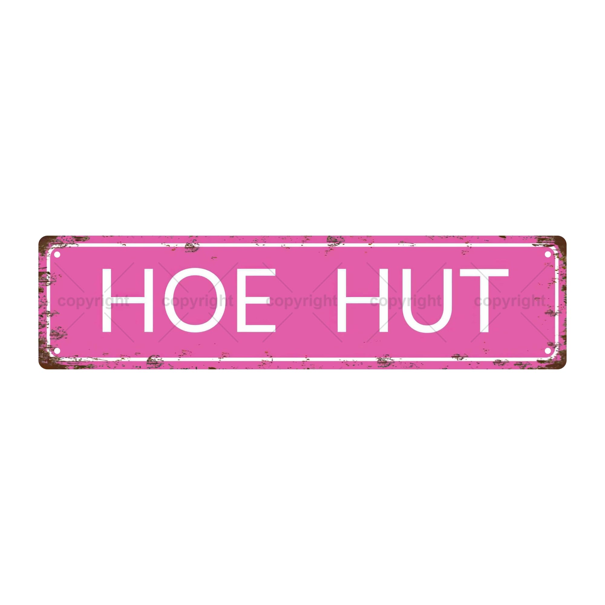 Hoe HUT Space Metal Tin Street Sign Bar Cafe Garage Cave Home Room Wall Bathroom Farmhouse Garden Porch Patio Decor,4x16 Inch