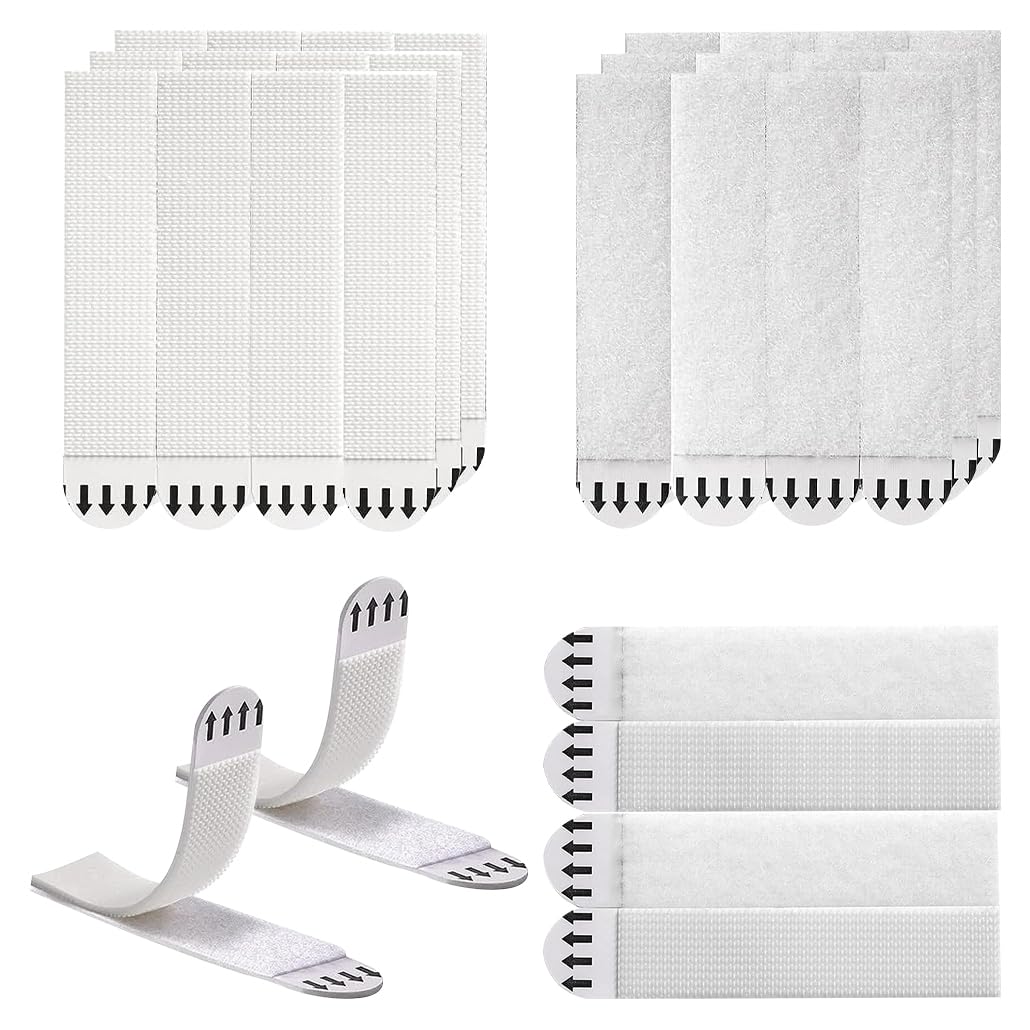 KyeeaDIY 24 Pairs (48 Strips) Picture Hanging Strips Heavy Duty, Damage Free Hanging Picture Hangers, Large Wall Hanging Strips Removable Adhesive Strips for Frame Hanging and Home Decor