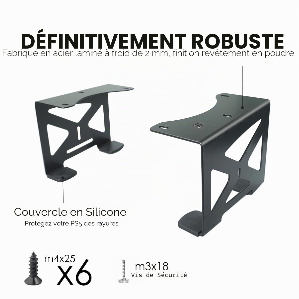 Monzlteck DP-05 Support de Bureau pour PS5/PS5 Slim, Support furtif Compatible avec Disque PlayStation 5 et Console numérique Edition numérique, économie d'espace, DP-05