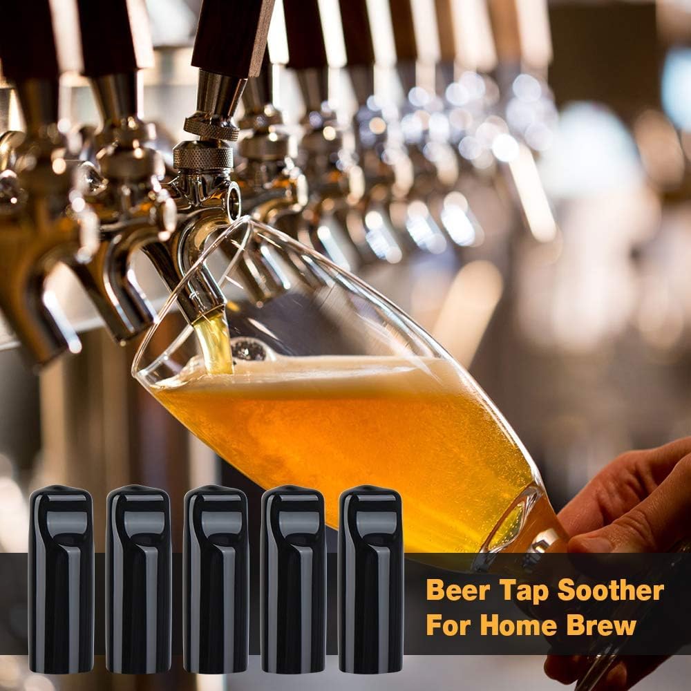 FERRODAY Draft Beer Tap Plug 10 Pieces Keg Faucet Tap Plug Brush Draft Beer Rubber Tap Soother Covers Beer Faucet Brush Plug Beer Faucet Tap Cleaning Plug - 5+5 Keg Faucet Brush Plugs for Keg Beer Tap