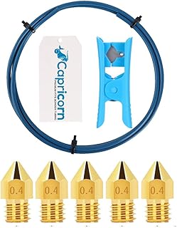 Creality 3D Capricorn Bowden PTFE Tubing 1 Meter Tube Cutter XS Series with 5 pcs Nozzles for 1.75mm Filament Ender 3 Ender 3 Pro, Ender 5, CR-10,CR-10S 3D Printer